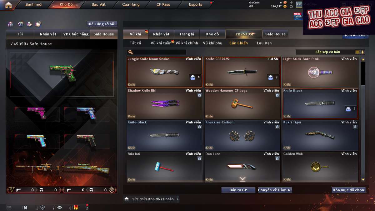 shop acc cf uy tin gia re